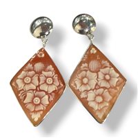 Earrings Mandile 1922 Woman Cammei  in Silver Conchiglia 2MORCM44